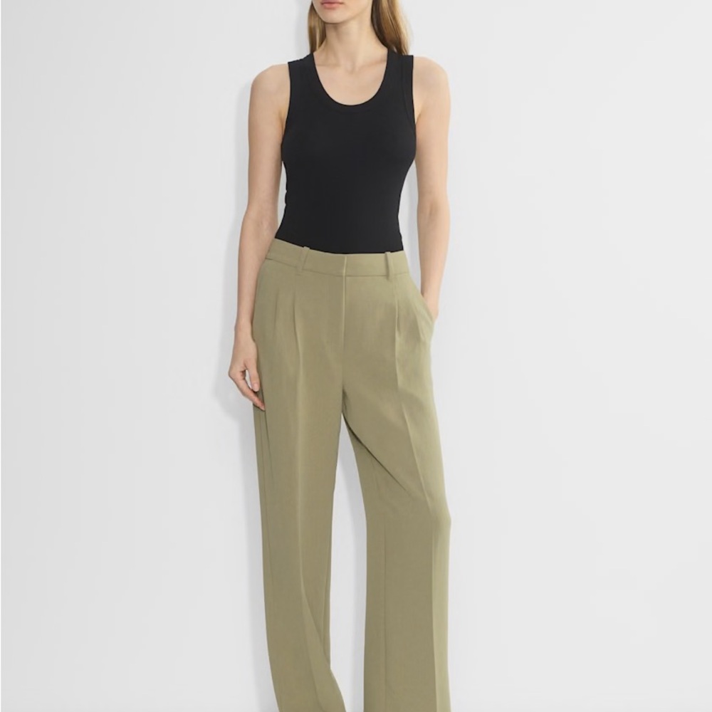 Aritzia Wilfred Effortless Pant - Olive Green